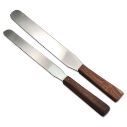 Spatula With Wooden Handle And 10" Stainless Steel Blade